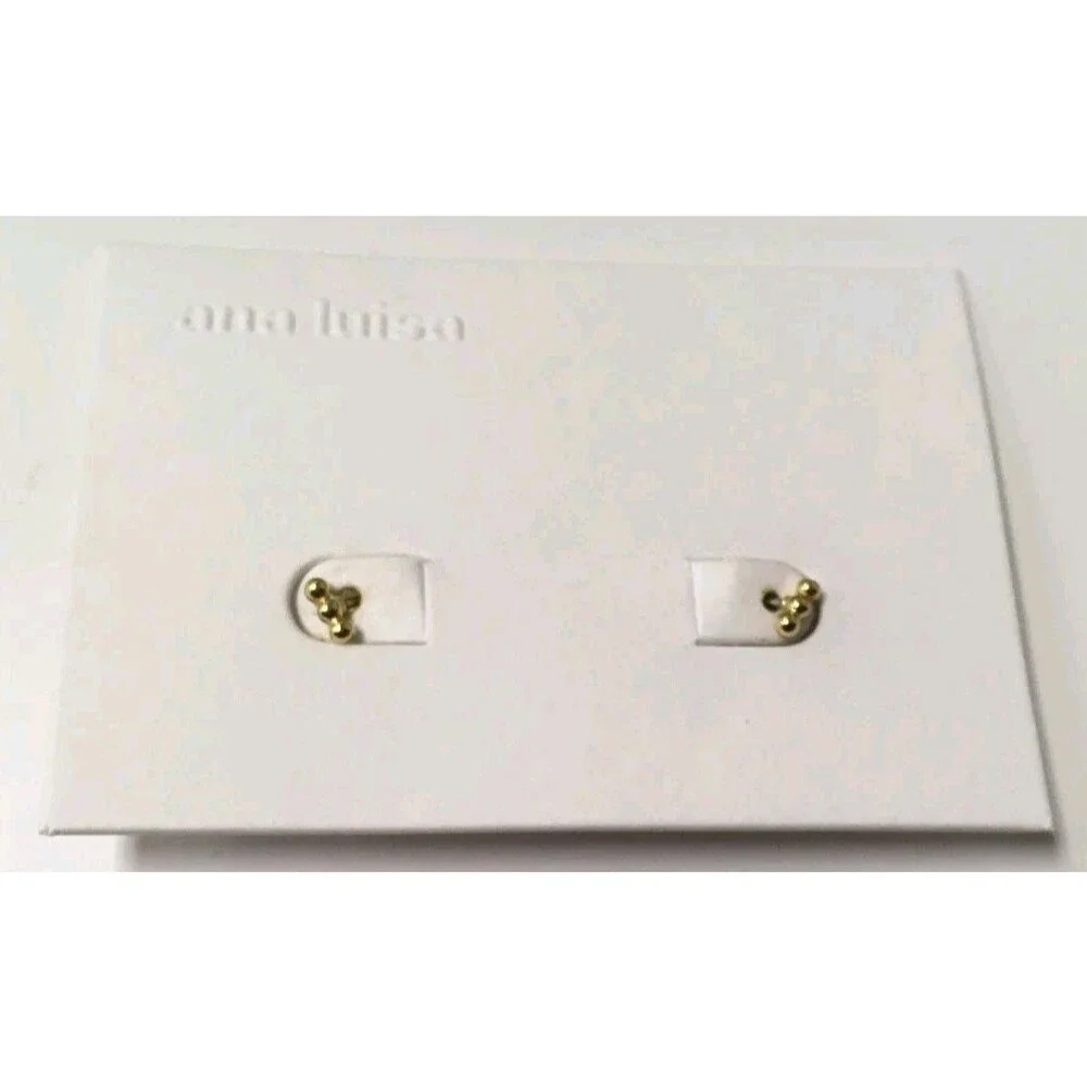 Ana Luisa San Mini Stud Earrings Gold Balls Ear Jewelry 14k Gold Dainty Small